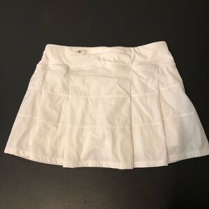 White Tennis Skirt Golf Skirt Skort Pleated Back sitze XL